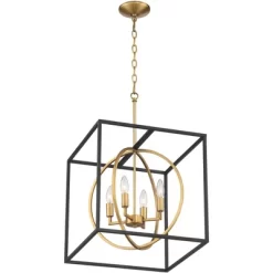 Possini Euro Design Black Warm Brass Cage Foyer Pendant Chandelier 16 1/2" Wide 4-Light Mid Century Modern For Dining Room House 10 Possini Euro Design Black Warm Brass Cage Foyer Pendant Chandelier 16 1/2" Wide 4-Light Mid Century Modern For Dining Room House -Possini Euro Design Sales GUEST 28ea49df ca47 49e3 a1cf 824e7d8c91a0