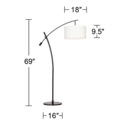 Possini Euro Design Raymond Modern 69" Tall Arc Floor Lamp With Smart Socket Bronze Adjustable Off-White Shade For Living Room Reading 14 Possini Euro Design Raymond Modern 69" Tall Arc Floor Lamp With Smart Socket Bronze Adjustable Off-White Shade For Living Room Reading -Possini Euro Design Sales GUEST 2935322a b5c0 474e 9dc2 bec2cb9602a4