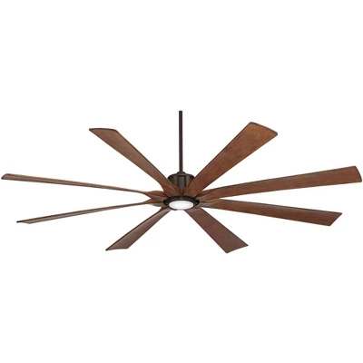 80" Possini Euro Design Defender Modern Indoor Outdoor Ceiling Fan With Dimmable LED Light Remote Oil Rubbed Bronze Koa Damp Rated For Patio Exterior 6 80" Possini Euro Design Defender Modern Indoor Outdoor Ceiling Fan With Dimmable LED Light Remote Oil Rubbed Bronze Koa Damp Rated For Patio Exterior - Image 6