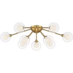 Possini Euro Design Spheres Modern Ceiling Light Flush Mount Fixture 28" Wide Warm Brass 9-Light LED Clear Globe Glass For Bedroom Kitchen Living Room 11 Possini Euro Design Spheres Modern Ceiling Light Flush Mount Fixture 28" Wide Warm Brass 9-Light LED Clear Globe Glass For Bedroom Kitchen Living Room -Possini Euro Design Sales GUEST 2957955d 3b63 4c08 893b 20494deda68d