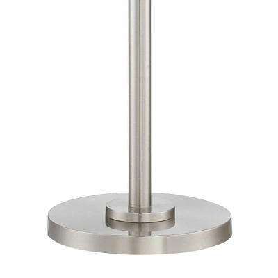 Possini Euro Design Meridian Modern 72" Tall Floor Lamp Brushed Nickel Metal Light Blaster LED Black Drum Shade For Living Room Bedroom 4 Possini Euro Design Meridian Modern 72" Tall Floor Lamp Brushed Nickel Metal Light Blaster LED Black Drum Shade For Living Room Bedroom - Image 4