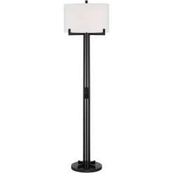 Possini Euro Design Madrid Modern Industrial Floor Lamp 64" Tall Matte Black Metal White Linen Hardback Drum Shade For Living Room Bedroom Office Home 13 Possini Euro Design Madrid Modern Industrial Floor Lamp 64" Tall Matte Black Metal White Linen Hardback Drum Shade For Living Room Bedroom Office Home -Possini Euro Design Sales GUEST 2b61bb98 362a 44ab 8049 e4ad6f208368