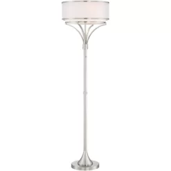 Possini Euro Design Modern Floor Lamp 64" Tall Brushed Nickel Silver Organza White Linen Drum Shade For Living Room Bedroom Office 13 Possini Euro Design Modern Floor Lamp 64" Tall Brushed Nickel Silver Organza White Linen Drum Shade For Living Room Bedroom Office -Possini Euro Design Sales GUEST 2e633d21 d173 4c31 9072 43ba4db338af