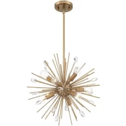 Possini Euro Design Janae Warm Gold Sputnik Chandelier 18" Wide Modern Crystal 9-Light Fixture For Dining Room House Foyer Kitchen Island Entryway -Possini Euro Design Sales GUEST 2e997609 da2e 4ca8 8a77 308c79588cd7