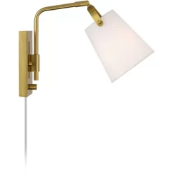Possini Euro Design Possini Euro Erica 11" High Antique Brass Plug-In Wall Sconce -Possini Euro Design Sales GUEST 2fedb1ec 8df0 4eaf 8920 ebc2fab7439b