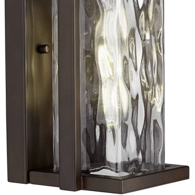 Possini Euro Design Winona Modern Outdoor Wall Light Fixture Bronze 16 1/4" Water Glass For Post Exterior Barn Deck House Porch Yard Posts Patio Home 3 Possini Euro Design Winona Modern Outdoor Wall Light Fixture Bronze 16 1/4" Water Glass For Post Exterior Barn Deck House Porch Yard Posts Patio Home - Image 3