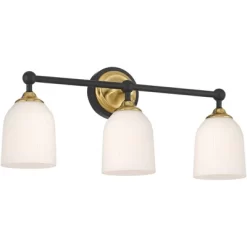 Possini Euro Design Possini Euro Zaragoza 23" Wide Gold And Black 3-Light Bath Light -Possini Euro Design Sales GUEST 32128dd3 9e53 47b3 a116 a3a75fdd7563