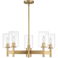 Possini Euro Design Lantico Gold Pendant Chandelier 24 1/2" Wide Modern Clear Glass 5-Light Fixture For Dining Room House Foyer Kitchen Island Bedroom -Possini Euro Design Sales GUEST 33b1246c 28f7 48bc b702 0f2199ce5912