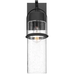 Possini Euro Design Caramela 20" High Modern Outdoor Wall Light Fixture Mount Porch House Exterior Outside Weatherproof Black Metal Clear Glass Shade -Possini Euro Design Sales GUEST 35875289 d479 4ca3 a6ca 354f6785af27