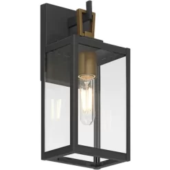 Possini Euro Design Possini Euro Trystin 13" High Black And Brass Outdoor Wall Light -Possini Euro Design Sales GUEST 3847a4d3 06b8 4eef 86ed 41c17f63a3bc