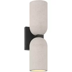 Possini Euro Design Possini Euro Olethra 15"H Cement 2-Light LED Wall Sconce Set Of 2 -Possini Euro Design Sales GUEST 3971ffc2 291c 4795 811b 03322d112dfb 1