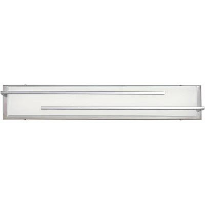 Possini Euro Design Jada Modern Wall Light Chrome Hardwire 26 1/4" Light Bar LED Fixture White Glass For Bedroom Bathroom Vanity Reading Living Room 4 Possini Euro Design Jada Modern Wall Light Chrome Hardwire 26 1/4" Light Bar LED Fixture White Glass For Bedroom Bathroom Vanity Reading Living Room - Image 4