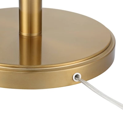 Possini Euro Design Halifax Modern Industrial Floor Lamp 64 1/2" Tall Matte Black Warm Gold Metal Double Drum Shade For Living Room Bedroom Office 5 Possini Euro Design Halifax Modern Industrial Floor Lamp 64 1/2" Tall Matte Black Warm Gold Metal Double Drum Shade For Living Room Bedroom Office - Image 5