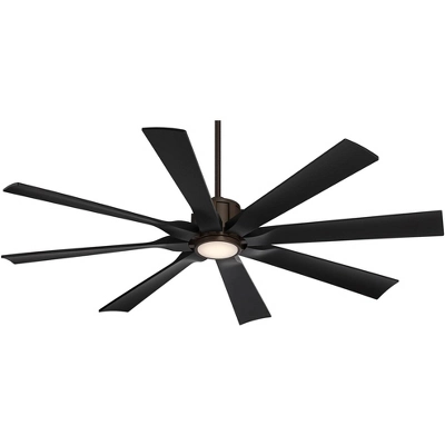 Possini Euro Design 60" Defender Modern Indoor Outdoor Ceiling Fan 8 Blade LED Light Remote Control Oil Rubbed Bronze Finish Black Bedroom Patio 6 Possini Euro Design 60" Defender Modern Indoor Outdoor Ceiling Fan 8 Blade LED Light Remote Control Oil Rubbed Bronze Finish Black Bedroom Patio - Image 6
