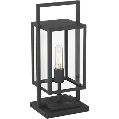 Possini Euro Design Possini Euro Jericho 17" High Textured Black Outdoor Pier Mount Light 9 Possini Euro Design Possini Euro Jericho 17" High Textured Black Outdoor Pier Mount Light - Image 9