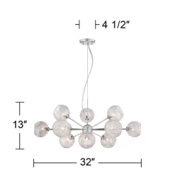 Possini Euro Design Wired Chrome Chandelier Lighting 32" Wide Modern Sputnik Art Glass 12-Light Fixture For Dining Room House Foyer Kitchen Island -Possini Euro Design Sales GUEST 3e4511b2 ff9f 4a25 8034 0fa6dd553f11