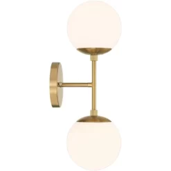 Possini Euro Design Oso Modern Wall Light Sconce Soft Gold Hardwire 6" 2-Light Fixture Opal Glass Orb Shade For Bedroom Bathroom Living Room House -Possini Euro Design Sales GUEST 3f82cfff dc2d 4a8c 994b 5345f27209e8