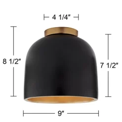 Possini Euro Design Merrick Modern Industrial Ceiling Light Flush Mount Fixture 9" Wide Black Gold For Bedroom Kitchen Living Room Hallway Bathroom 9 Possini Euro Design Merrick Modern Industrial Ceiling Light Flush Mount Fixture 9" Wide Black Gold For Bedroom Kitchen Living Room Hallway Bathroom -Possini Euro Design Sales GUEST 408324ca 13a5 45b8 8ebf ff634051194e