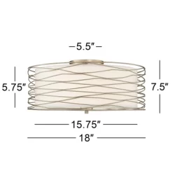 Possini Euro Design Modern Ceiling Light Flush Mount Fixture Antique Silver Leaf 18" Wide Wavy Spun White Drum For Bedroom Kitchen 12 Possini Euro Design Modern Ceiling Light Flush Mount Fixture Antique Silver Leaf 18" Wide Wavy Spun White Drum For Bedroom Kitchen -Possini Euro Design Sales GUEST 4112a4ed 7d59 4dbe 993c c95c22d4de5b