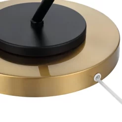 Possini Euro Design Tarrah Mid Century Modern 63" Tall Chairside Arc Floor Lamp Gold Black Metal Clear Glass Shade For Living Room House -Possini Euro Design Sales GUEST 441dc8a5 e7ca 4398 81a5 cbe22148ad8b