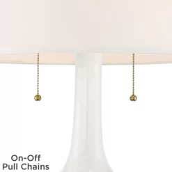 Possini Euro Design Natalia Modern Country Cottage Table Lamp 27" Tall White Ceramic Glaze Textured Floral Drum Shade For Bedroom Living Room Bedside -Possini Euro Design Sales GUEST 4425efb3 27bb 4080 9db2 e9218ca76a95