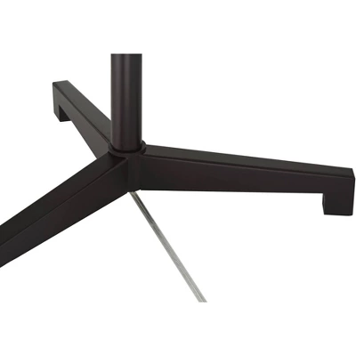 Possini Euro Design Tarrah Modern 68 1/2" Tall Standing Floor Lamp Skinny Tripod Pull Chain Brown Metal Bronze Finish Double Drum White Shade 5 Possini Euro Design Tarrah Modern 68 1/2" Tall Standing Floor Lamp Skinny Tripod Pull Chain Brown Metal Bronze Finish Double Drum White Shade - Image 5