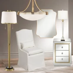 Possini Euro Design Palisade Modern Floor Lamp 64" Tall Satin Brass Metal Trimmed Fabric Tapered Drum Shade For Living Room Bedroom Office House Home 15 Possini Euro Design Palisade Modern Floor Lamp 64" Tall Satin Brass Metal Trimmed Fabric Tapered Drum Shade For Living Room Bedroom Office House Home -Possini Euro Design Sales GUEST 45a75617 3c77 4b91 8482 5edd51006478