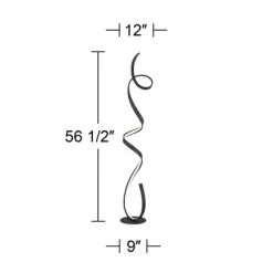 Possini Euro Design Avante Modern 56 1/2" Tall Standing Floor Lamp Ribbon LED Foot Switch Matte Black Finish Living Room Bedroom House Reading Office 9 Possini Euro Design Avante Modern 56 1/2" Tall Standing Floor Lamp Ribbon LED Foot Switch Matte Black Finish Living Room Bedroom House Reading Office -Possini Euro Design Sales GUEST 4678dfa8 6400 454a af3d cde32042e89b