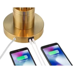 Possini Euro Design Possini Euro® Granview Desk Lamp With Glass Shade And Dual USB Ports -Possini Euro Design Sales GUEST 46b6424d e57f 4992 aea7 a142950741de