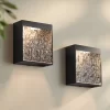 Possini Euro Design Possini Euro Sofia 8 1/2"H Black Glass LED Outdoor Wall Light Set Of 2