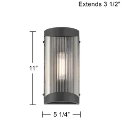 Possini Euro Design Possini Euro August 11" High Textured Black Outdoor Wall Light -Possini Euro Design Sales GUEST 47d424d1 e647 4276 886b 3c172b0688c1
