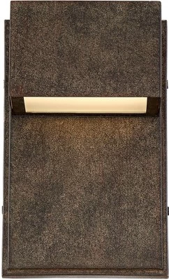 Possini Euro Design Lyons Modern Industrial Outdoor Wall Light Fixtures Set Of 2 Bronze Black Box Frame LED 8" For Post Exterior Barn 4 Possini Euro Design Lyons Modern Industrial Outdoor Wall Light Fixtures Set Of 2 Bronze Black Box Frame LED 8" For Post Exterior Barn - Image 4