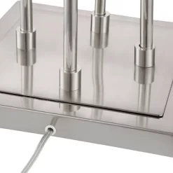 Possini Euro Design Modern Tree Floor Lamp With USB Charging Port 4-Light 72" Tall Brushed Nickel Glass Shade Living Room Reading -Possini Euro Design Sales GUEST 4b0445e4 8496 4f35 9600 e4b4b2d4c3cb