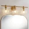 Possini Euro Design Possini Euro Leggio 27" Wide Warm Brass 3-Light Bath Light