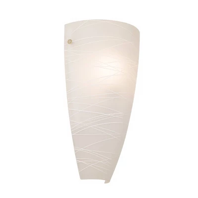 Possini Euro Design Isola Modern Wall Light Sconce White Stripes Frosted Art Glass 7 1/4" Fixture For Bedroom Bathroom Vanity Reading Living Room Home 5 Possini Euro Design Isola Modern Wall Light Sconce White Stripes Frosted Art Glass 7 1/4" Fixture For Bedroom Bathroom Vanity Reading Living Room Home - Image 5