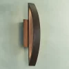Possini Euro Design Modern Wall Light Sconce Copper Bronze Hardwired 5 1/2" Fixture LED For Bedroom Bathroom Vanity Hallway House