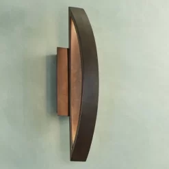 Possini Euro Design Modern Wall Light Sconce Copper Bronze Hardwired 5 1/2" Fixture LED For Bedroom Bathroom Vanity Hallway House