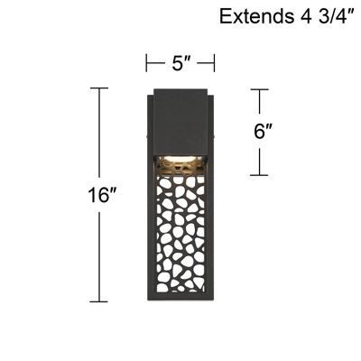 Possini Euro Design Possini Euro Miele 16" High Matte Black Wall Sconce 8 Possini Euro Design Possini Euro Miele 16" High Matte Black Wall Sconce - Image 8