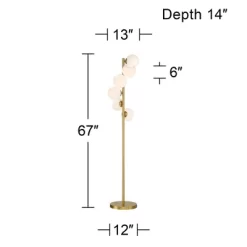 Possini Euro Design Astria Mid Century Modern 67" Tall Standing Floor Lamp Skinny Tree 6-Light Foot Switch Warm Gold Metal Living Room Bedroom House 10 Possini Euro Design Astria Mid Century Modern 67" Tall Standing Floor Lamp Skinny Tree 6-Light Foot Switch Warm Gold Metal Living Room Bedroom House -Possini Euro Design Sales GUEST 4f7a7b6d c53d 499d 942e 3280bcba3ad4