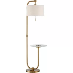 Possini Euro Design Volta Modern Floor Lamp With Tray Table 66" Tall Brass USB Charging Port White Drum Shade For Living Room Bedroom Office House 14 Possini Euro Design Volta Modern Floor Lamp With Tray Table 66" Tall Brass USB Charging Port White Drum Shade For Living Room Bedroom Office House -Possini Euro Design Sales GUEST 504d6ab5 a449 4085 8afb 15f53df7a5ee
