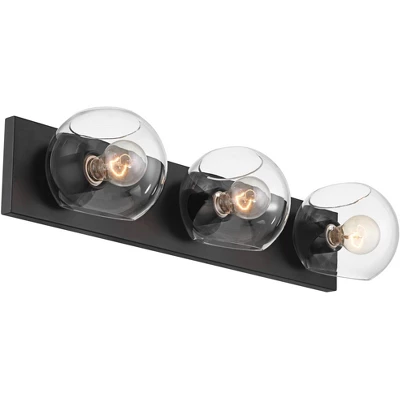 Possini Euro Design Possini Euro Michaelis 26" Wide Black 3-Light Bath Light 6 Possini Euro Design Possini Euro Michaelis 26" Wide Black 3-Light Bath Light - Image 6