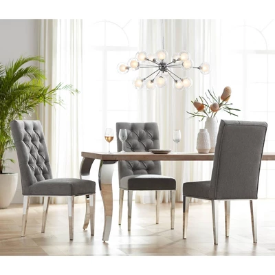 Possini Euro Design Spheres Chrome Chandelier 30" Wide Mid Century Modern Sputnik Glass Shade 15-Light Fixture For Dining Room House Kitchen Island 7 Possini Euro Design Spheres Chrome Chandelier 30" Wide Mid Century Modern Sputnik Glass Shade 15-Light Fixture For Dining Room House Kitchen Island - Image 7