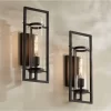 Possini Euro Design Possini Euro Castello 18"H Black Marine Outdoor Wall Light Set Of 2