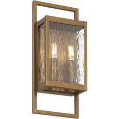 Possini Euro Design Possini Euro Jerry 16" High Aged Brass 2-Light Outdoor Wall Light -Possini Euro Design Sales GUEST 54287186 7ebc 42eb b0e4 247ee039a643