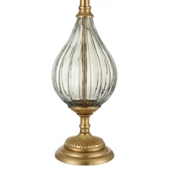 Possini Euro Design Rebecca 29" Tall Teardrop Modern End Table Lamp Gold Brass Finish Smoked Glass Metal Single White Shade Living Room Bedroom -Possini Euro Design Sales GUEST 5509d8fa 8c1c 441d be33 3bad5d374a06