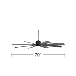 70" Possini Euro Design Defender Modern Indoor Outdoor Ceiling Fan With Dimmable LED Light Remote Control Matte Black Damp Rated For Patio Exterior 10 70" Possini Euro Design Defender Modern Indoor Outdoor Ceiling Fan With Dimmable LED Light Remote Control Matte Black Damp Rated For Patio Exterior -Possini Euro Design Sales GUEST 55b3caa1 d20d 4a65 8a04 106443759a19