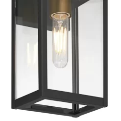 Possini Euro Design Possini Euro Trystin 13" High Black And Brass Outdoor Wall Light -Possini Euro Design Sales GUEST 562cce5b 6e0d 46df 884c f4285a78aeb8