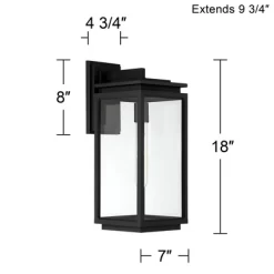 Possini Euro Design Modern Outdoor Wall Light Fixture Matte Black 18" Clear Glass For Post Exterior Barn Deck House Porch Yard 9 Possini Euro Design Modern Outdoor Wall Light Fixture Matte Black 18" Clear Glass For Post Exterior Barn Deck House Porch Yard -Possini Euro Design Sales GUEST 563d7ad8 3107 43d1 858a 3b656fea0da1