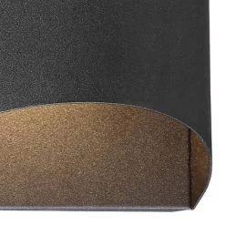 Possini Euro Design Ratner Modern Outdoor Wall Light Fixtures Set Of 2 Textured Black LED Dark Sky Downlight 5 1/2" For Post Exterior