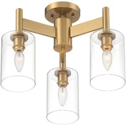 Possini Euro Design Lantico Modern Ceiling Light Semi Flush Mount Fixture 17" Wide Gold 3-Light Clear Glass For Bedroom Kitchen Living Room Hallway 13 Possini Euro Design Lantico Modern Ceiling Light Semi Flush Mount Fixture 17" Wide Gold 3-Light Clear Glass For Bedroom Kitchen Living Room Hallway -Possini Euro Design Sales GUEST 588bdcb7 6e47 47c6 abca ad84875dee6a